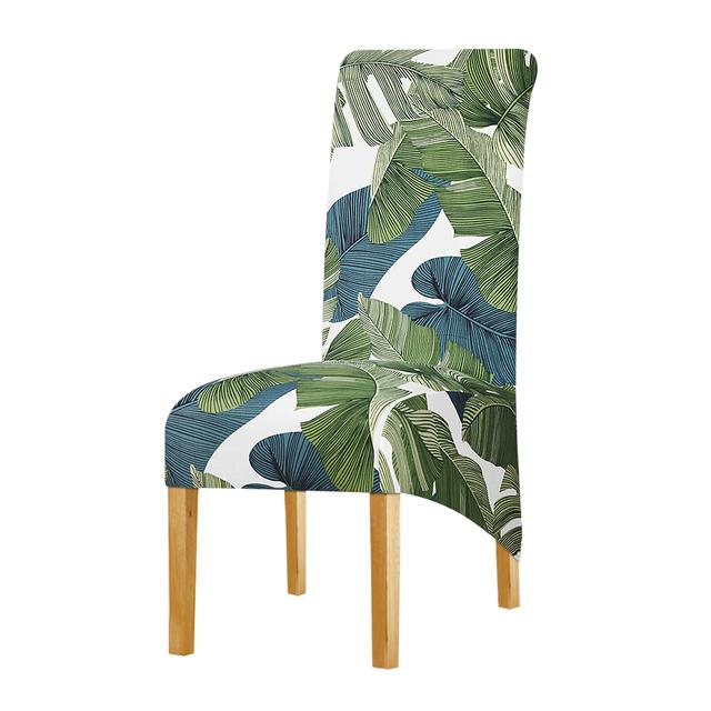 Чехол для стула большого размера с принтом, чехлы на длинные спинки, чехлы для стульев для обеденного стола, для дома, ресторана, отеля, вечеринки, свадьбы, банкета