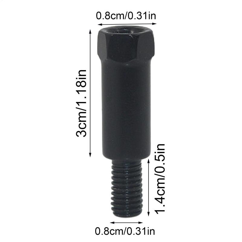 1PC Black Motorcycle Mirror Adapters 8MM Rearview Mirrors Conversion Bolt Clockwise Anti-clock Right Left Thread Accessories