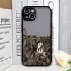 Милый Мультяшный Маленький Призрак Чехол для Телефона для IPhone 16 14 15 Pro Max 11 12 13 Mini 7 8 Plus X XS XR Задняя Крышка Забавные Подарки на Хэллоуин
