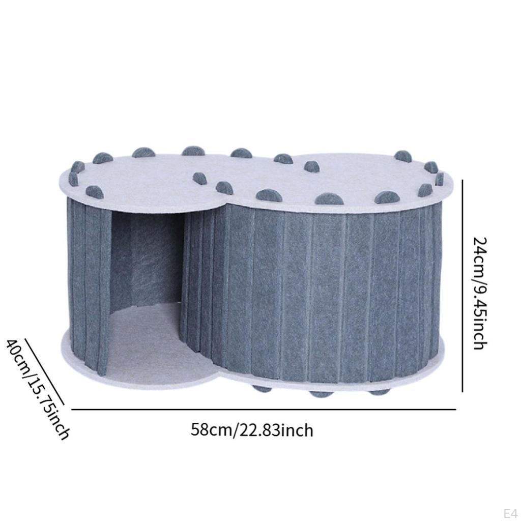 Туннель для кошачьих игр, пещера с 2 отверстиями, дышащая, всесезонная игровая площадка, удобный съемный чехол