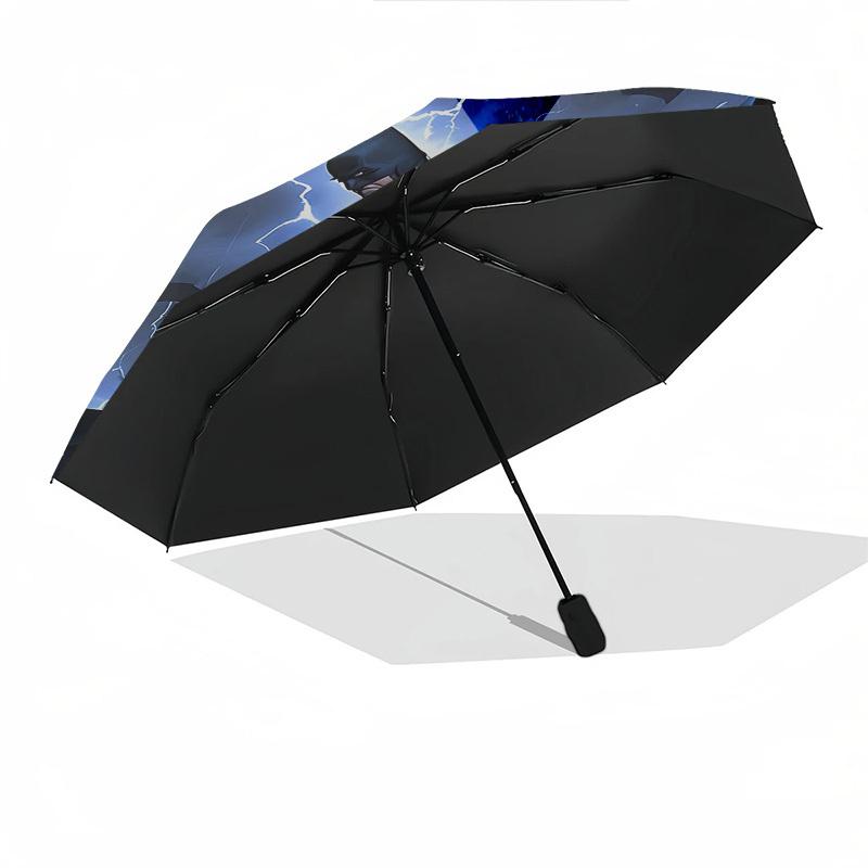 1pc Batman, Storm Automatic Folding Umbrella - Compact 8-Rib Design, Durable Plastic & Iron1383L