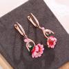 Серьги Fairy Smart Flower для женщин, ювелирные изделия из циркония с капающими масляными цветами, модные пасторальные серьги