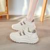 Обувь для папы, женская, весенняя, новая, на толстой подошве, увеличивающая рост, универсальная, повседневная, маленькая белая обувь, универсальная женская обувь, кроссовки-бублики
