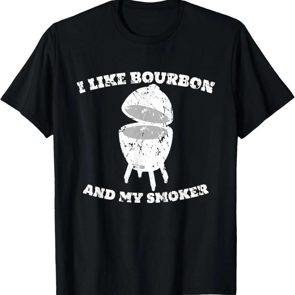 Funny BBQ Tee I Like Bourbon and my Smoker Gift T-Shirt