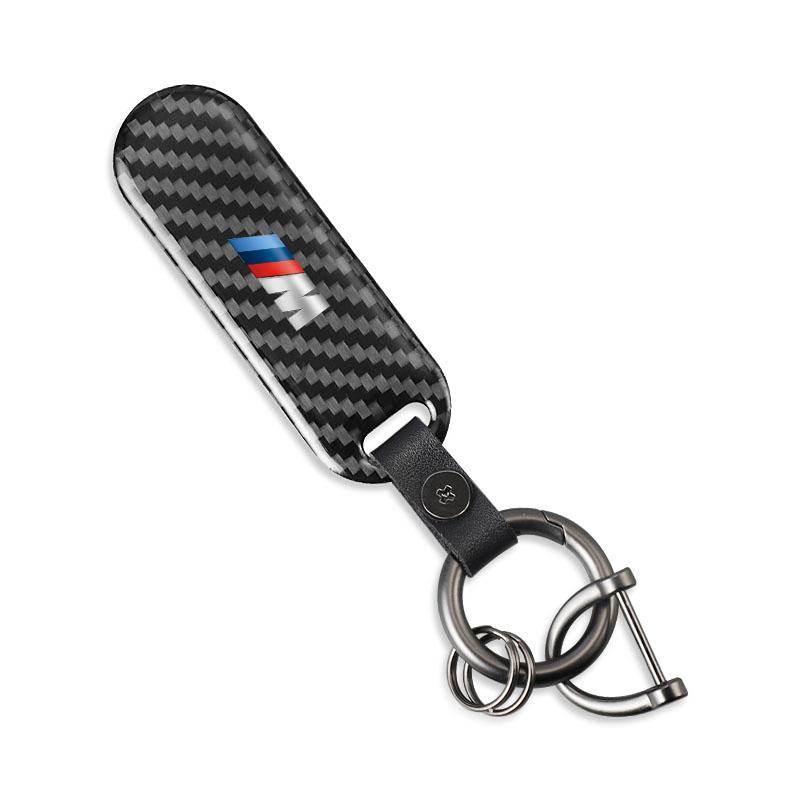 BAFK3 Hot 2025 Carbon Fiber Keychain Car Key Pendant Keyring For BMW i3 i4 E46 E90 E60 F30 F10 X1 X2 X3 X5 X4 X6 X7 G30 G20 G32 G11 G