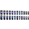 24 шт. Star Cloud Press On Nail Square False Nail Style Acrylic Nail Glossy Full Cover Stick on Nail for Woman