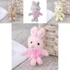 Adorable Lace Bunny Plush Toy Soft And Fluffy Stuffed Animal Doll Keychain
