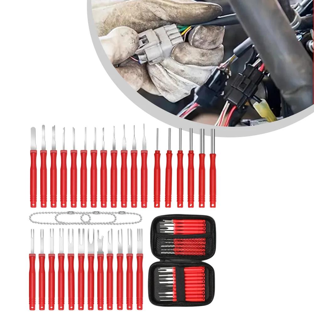 34 шт. Инструмент для снятия клемм, Инструмент для ремонта электрических разъемов, Экстрактор контактов для автомобильной электрической проводки