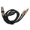 XLR Female To Dual RCA Male Y Splitter Cable Gold Plated Female XLR 3 Pin To Double RCA Male Stereo