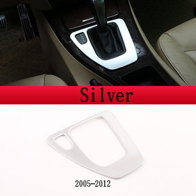Левый руль для BMW 3 серии E90 E92 E93 2005-12 ABS карбоновое волокно/серебристая центральная консоль рамка рычага переключения передач наклейка на панель автомобиля