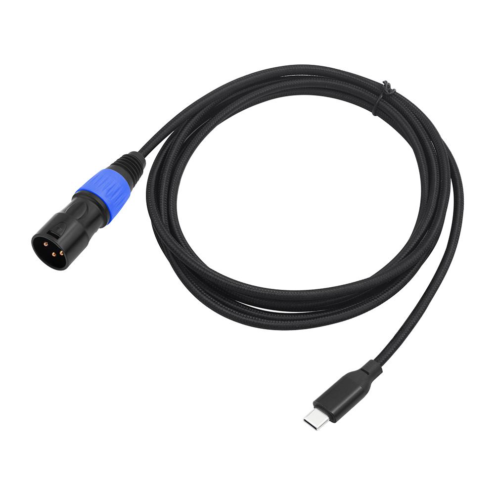 Кабель USB Type C - XLR Male Output Cable Type C - XLR Male Output Stereo Cable USB Type-C Male - XLR Male Connector для смартфонов