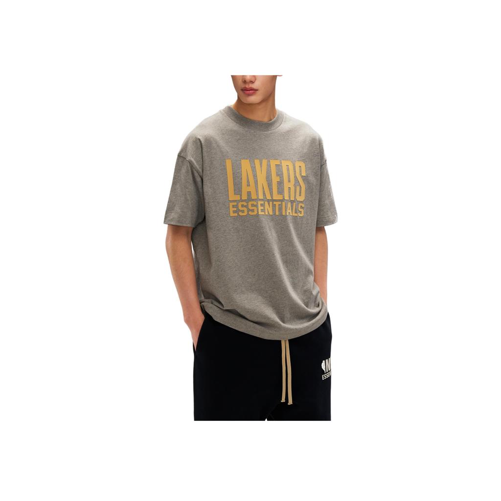 Fear of God Essentials X НБА Лос-Анджелес Лейкерс Футболка Серая Желтая Унисекс Топы Желтый 125AL244106F