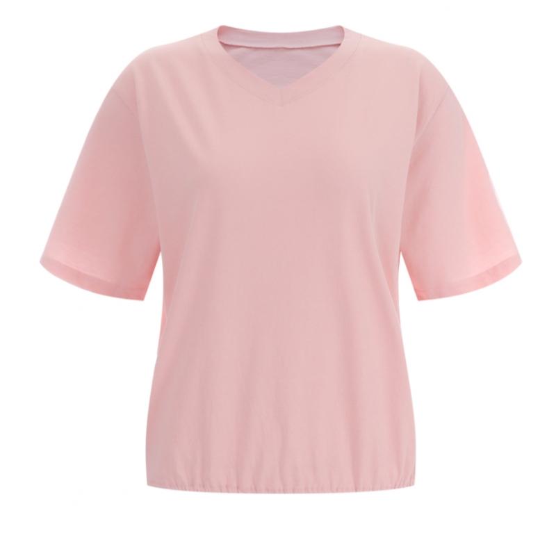 Shop Women S V Neck Bio waShing BoTTom Banding CoTTon 100 ShorT SleeVe T ShirT