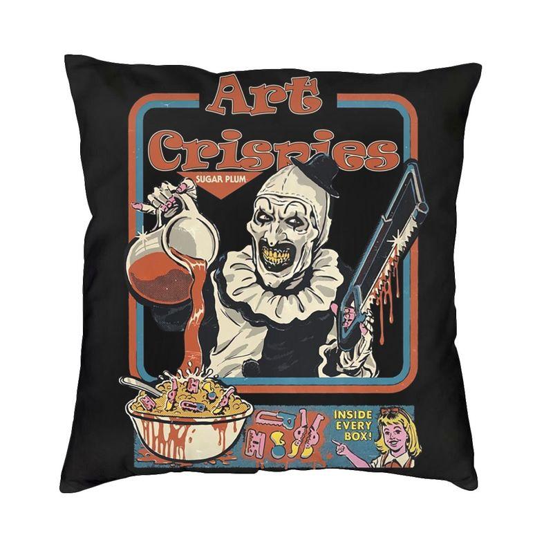 Custom Nordic Style Clown Happy Holliday Halloween Terrifiers Throw Pillow Case Home Decor Cushion Cover 45x45cm Pillowcover