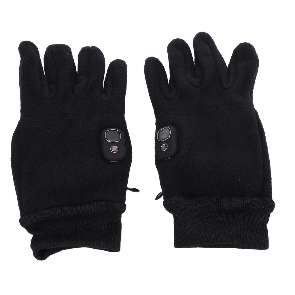 Heated Gloves Detachable Washable Plush Padded Winter Warm Heating Gloves for Skiing and Outdoor
