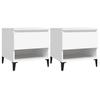VidaXL Tables d'appoint 2 pcs Blanc 50x46x50 cm Bois d’ingénierie 819549