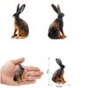 Rabbit Desktop Ornaments Simulated Zoo Rabbit Model Animal Figurine Home Decor Educational Toys