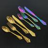 24Piece Dinnerware Set Golden Cutlery 18/10 Stainless Steel Tableware For Kitchen Dinenr Knife Fork Gold Spoon Flatware Set