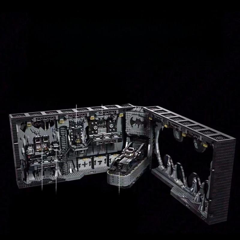 Hero Batcave Shadow Box Battle Vehicle Small-Particle Building Blocks Assembly Toy