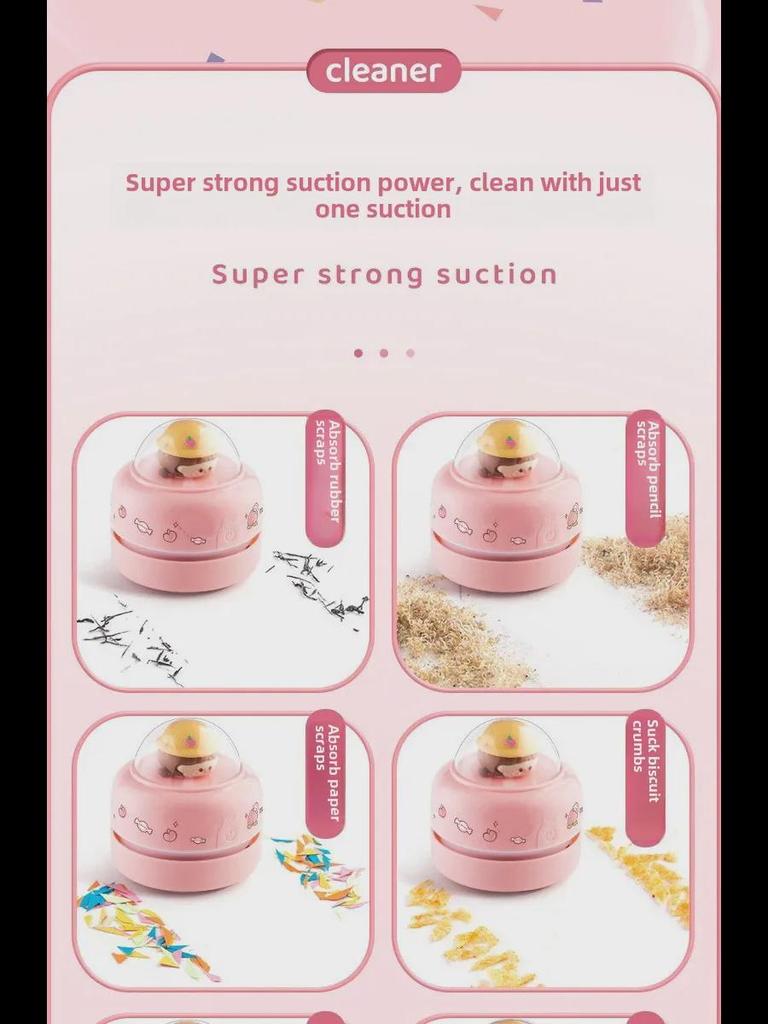 Мини-электрический настольный пылесос для стружки ластика и пепла от карандашей