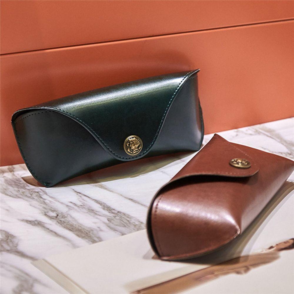 Glasses Box Male Eyewear Protector Case Sunglasses Pouch Eye Glasses Holder Leather Glasses Case