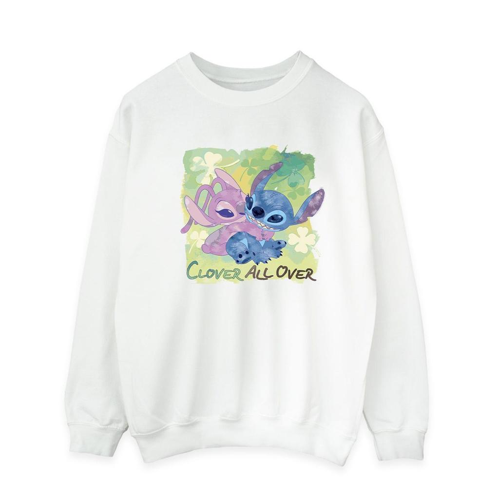Disney Mens Lilo And Stitch St PatrickÂ´s Day Clover Sweatshirt