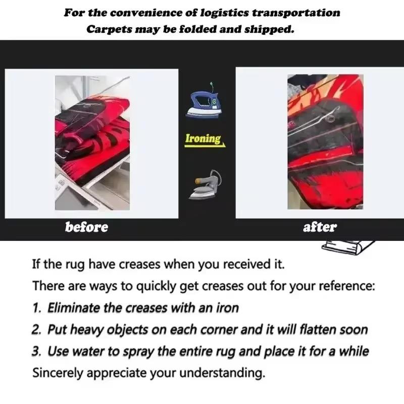 Nordic Style Orange Geometry Large Living Room Carpet Modern Decoration Bedroom Soft Non-slip Carpet Large Area Sofa Side Rug