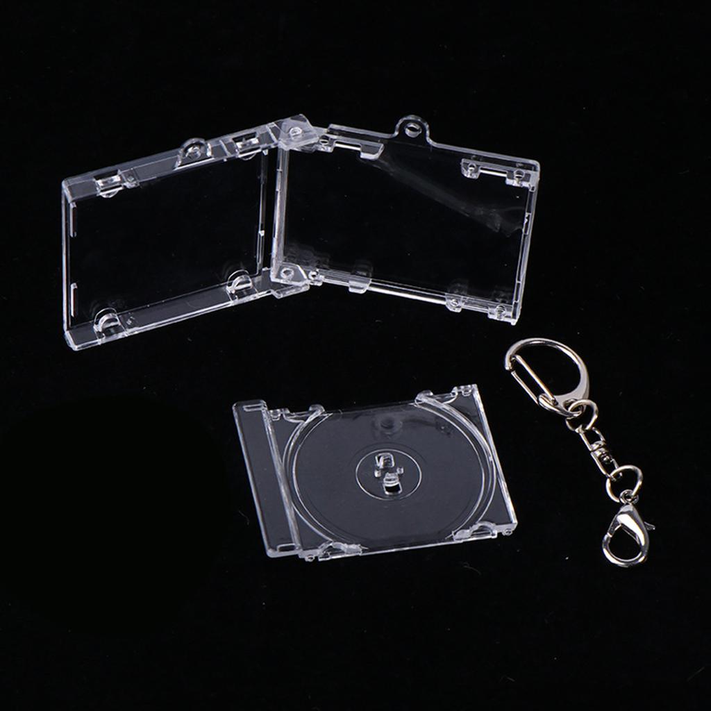 Акриловый брелок-подвеска в виде альбома для дисков, брелок в виде пустой коробки для дисков, подходящий для брелка-рюкзака, брелок-зажим для цепи