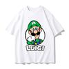 Super Mario Luigi T-shirt Men and Women Summer Cotton Y2K Clothing Fashion Breathable Anime Fans  Gothic Cotton Oversized T-shirts