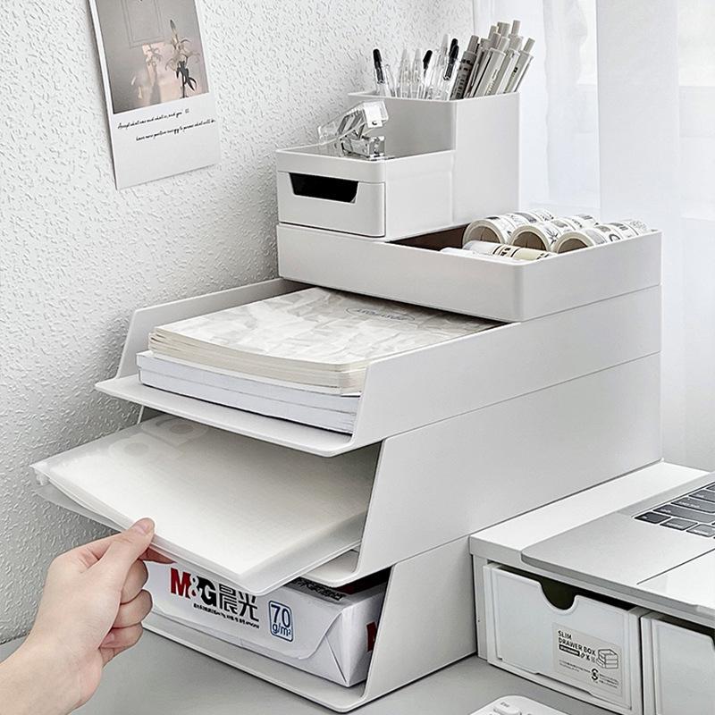 Многофункциональный настольный органайзер: Папка-органайзер формата А4, Подставка для ручек, Офисная стойка для хранения