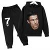 Быстросохнущий детский спортивный костюм CR7 7-13 лет с принтом Роналду №7 Дышащая ткань Спортивная одежда Детская Бутик Одежда