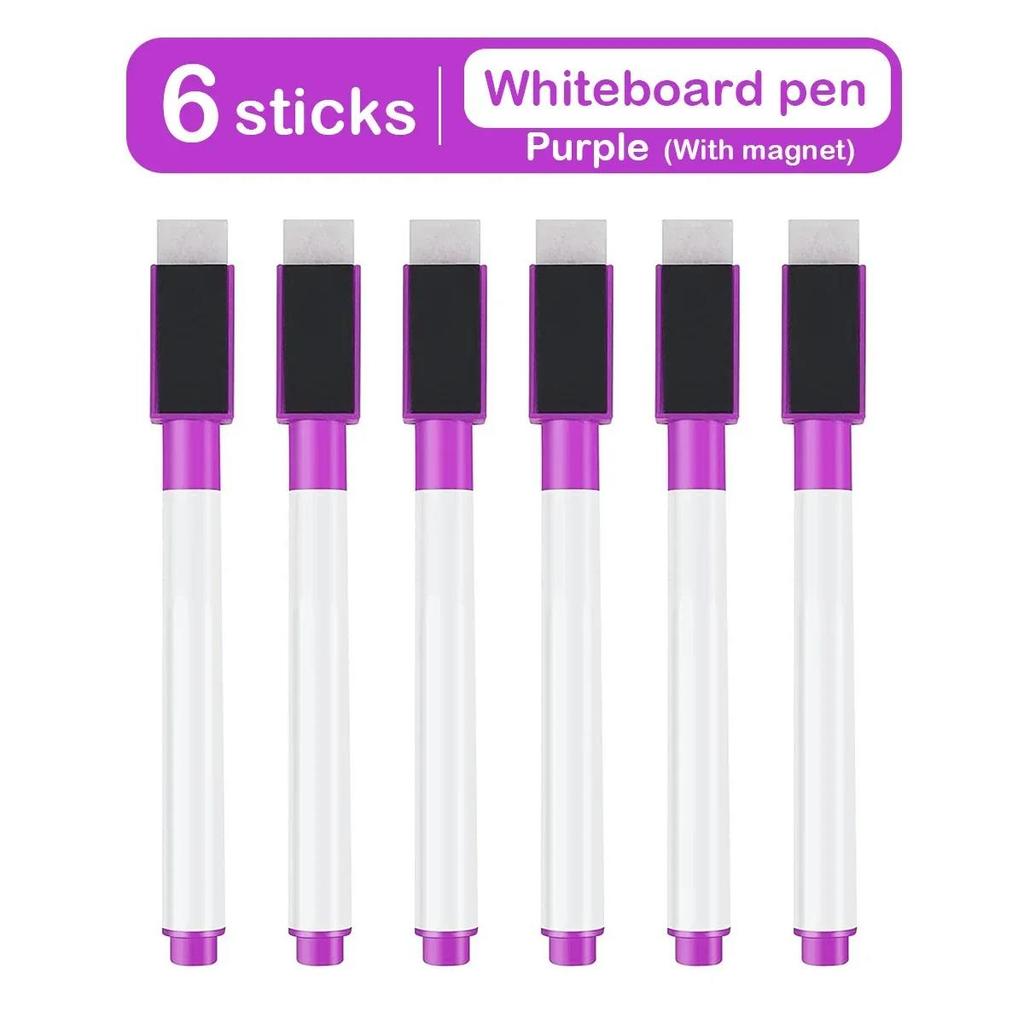 8Pcs/Set Magnetic Whiteboard Marker Pen Dry Erase Markers With Eraser For Office School Stationery Writing Drawing Pen Dry Erase