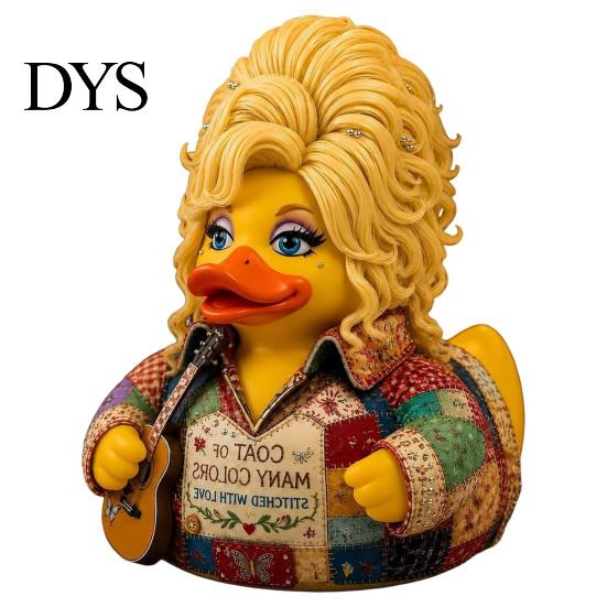 Статуэтка утки из смолы для домашнего декора Parton Memorial Duck, Фигурка Dolly, Статуэтка в стиле кантри-музыки, Ручная роспись фигурки музыканта на гитарную тематику, Декоративная