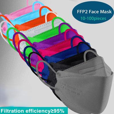 FFP2 Красочная маска для лица Mascarillas Противотуманный пылезащитный респиратор Дышащие KN95 Маски для взрослых