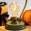 Spooky Haunted House Accessories Glass Skull Light Bulb, Halloween E27 Personalized Niche Gifts for Men Threaded Retro Decorative Bulb Gothic