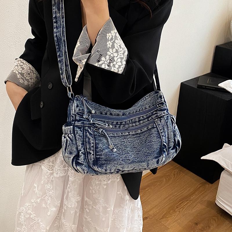 Винтажная джинсовая сумка женская сумка-тоут для поездок на работу большая вместительная сумка через плечо