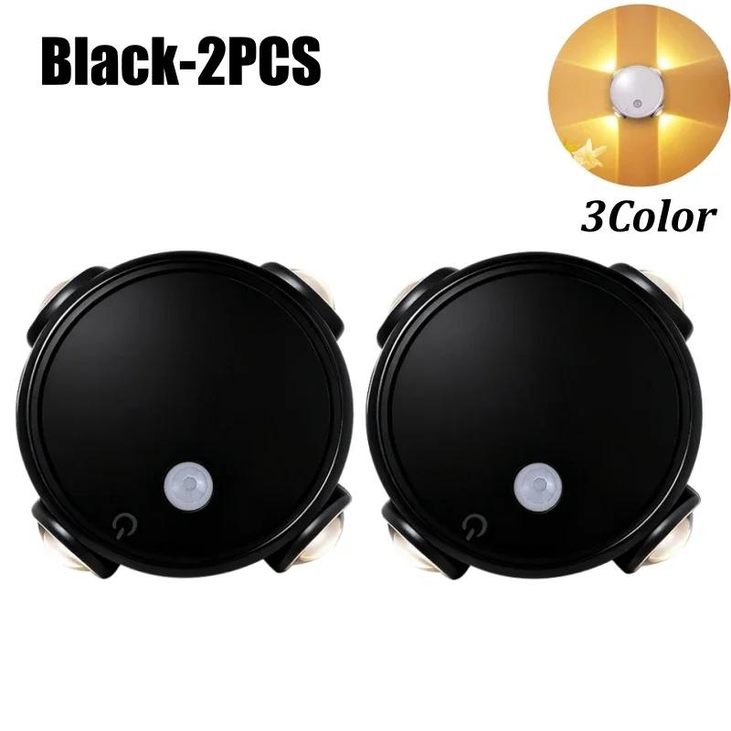 Магнитный ночник с датчиком движения, перезаряжаемый от аккумулятора, беспроводной настенный светильник для лестниц, шкафов, прикроватных тумбочек,