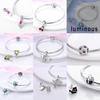 925 Silver Tulip Charms Beads For Women DIY Bracelet Pendant Fashion Jewelry Gift Starlight Travel Coffee Fit