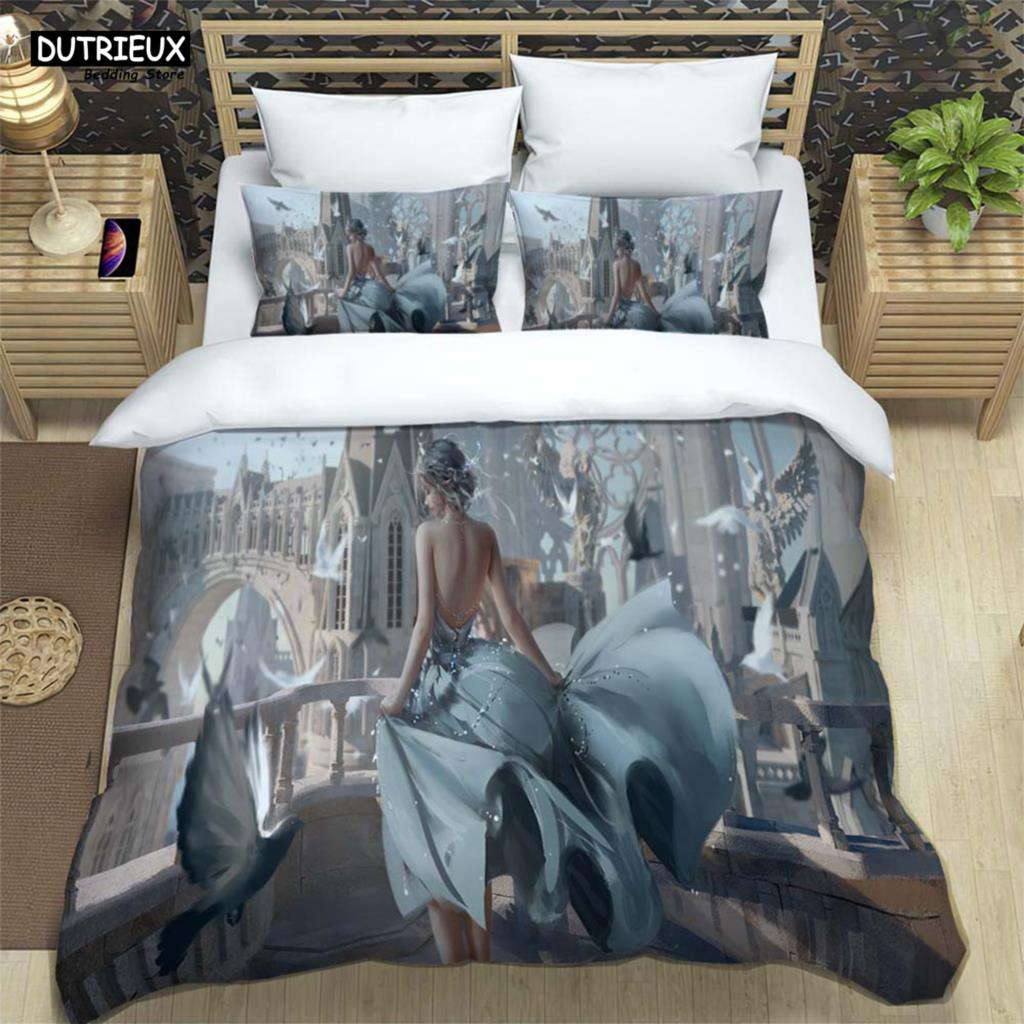Sexy And Enchanting Beauty Printed Bedding Soft And Comfortable Fashion Gift For Friends Customizable Comforter Bedding Sets