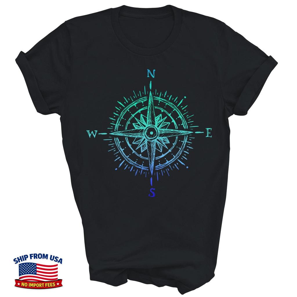 Compass Boat Captain Boating Pontoon Unisex Shirt Gift