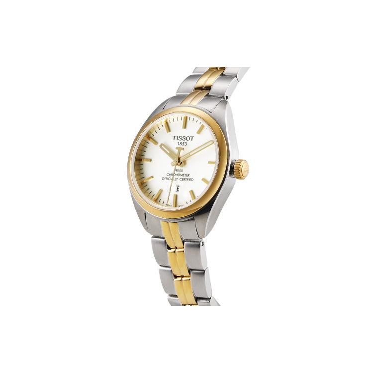 Tissot Коллекция PR100 Кварцевый механизм Водонепроницаемость 100 м Женские часы 33 мм Белый циферблат T101.251.22.031.00