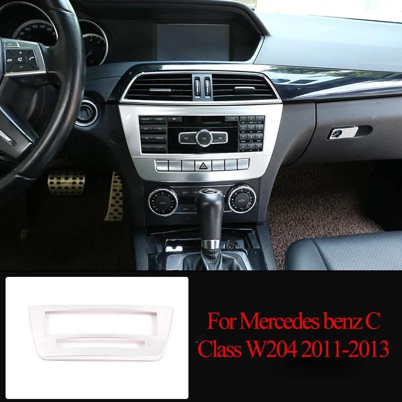 АБС Серебристый Для Mercedes benz C Class W204 C180 C200 2007-2013 Украшение Салона Автомобиля Накладки Наклейки Авто Аксессуары