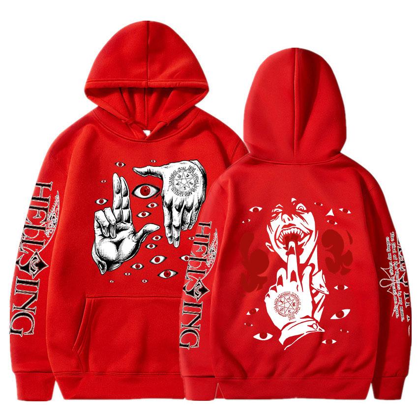 Аниме Hellsing толстовки с капюшоном с принтом манги для мужчин и женщин одежда Harajuku уличная одежда хип-хоп унисекс толстовка удобный пуловер