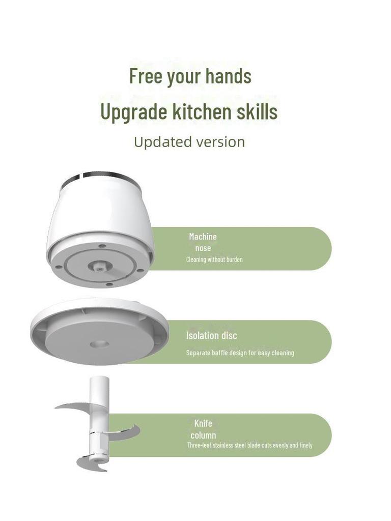 Электрическая измельчитель и чесночница: Многофункциональная автоматическая мясорубка для чеснока и мяса