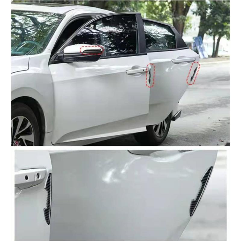 Углеродное волокно, край двери автомобиля, защитные полосы от царапин, зеркало заднего вида, наклейка против столкновений, крышка дверной ручки