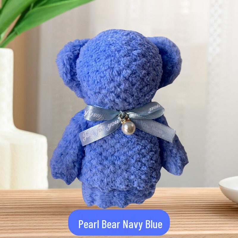 Полотенце из кораллового флиса с ананасовой сеткой и маленьким мишкой - 30*30, подарок для вечеринки