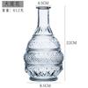 Vintage Relief Pattern Vase Madrid Size Transparent Glass Bottle European Creative Fine Mouth Palace Vase Wholesale Home Decor