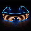 Wireless Luminous Glasses Glowing Blinds Glasses LED Bar KTV Atmosphere Props Flashing Disco Adult Cool Sunglasses Boys and Girls Performance Props
