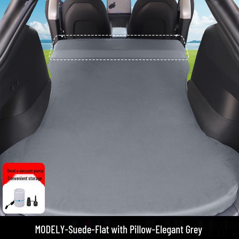 Inflatable-Free Car Mattress for Tesla Model Y/3: Rear Trunk Travel Bed for Camping