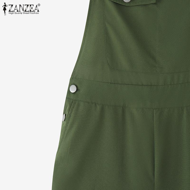 ZANZEA Женские повседневные комбинезоны без рукавов, длинные комбинезоны